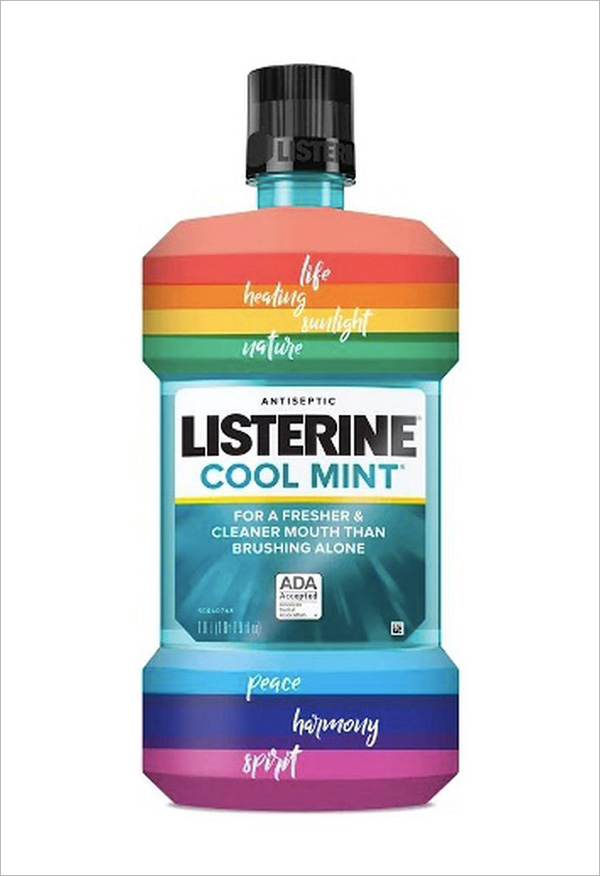 Listerine rainbow mouthwash
